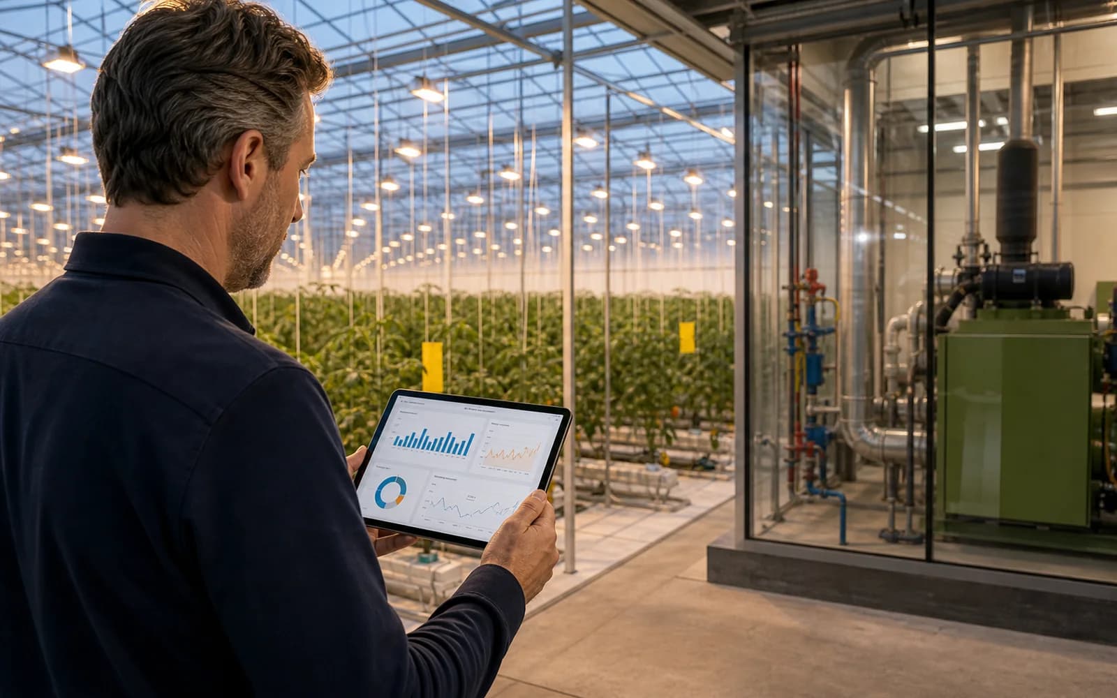 Grip on greenhouse energy costs with CHP, lighting and crop plan in one view
