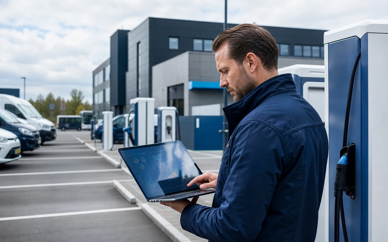 Charging hub energy management with smart charging and capacity monitoring