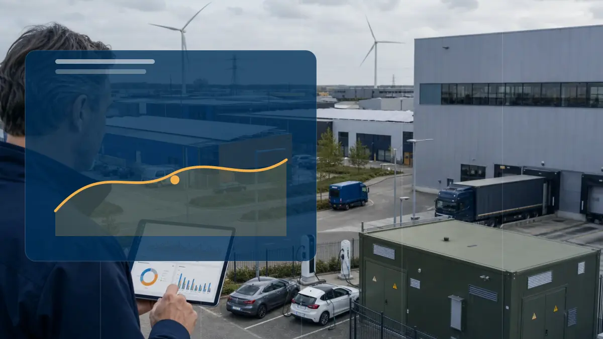 Netcongestie en netcapaciteit op een bedrijventerrein voor transportschaarste elektriciteit oplossing