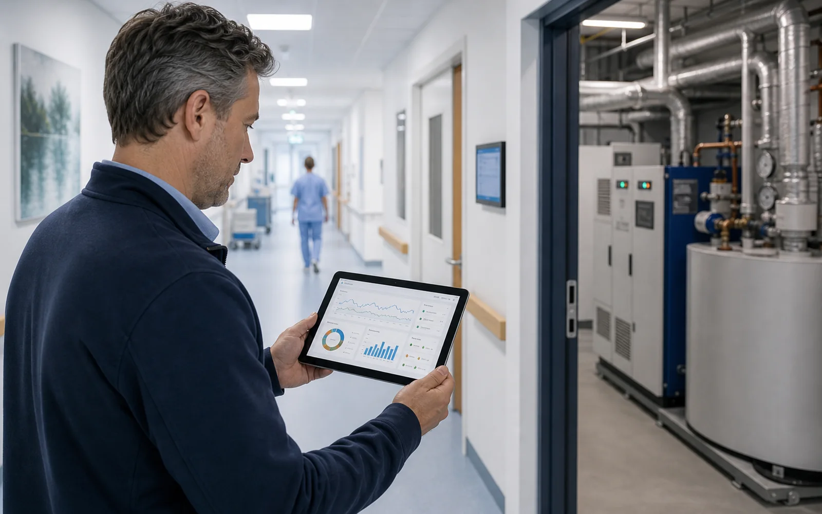 Energy management for care institutions with monitoring and reporting
