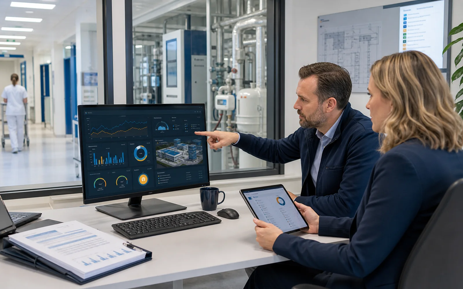 Energy monitoring for hospital and healthcare real estate